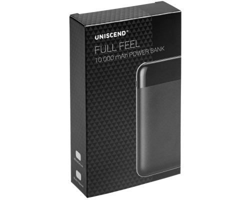 Внешний аккумулятор Uniscend Full Feel 10000 мАч с индикатором, черный
