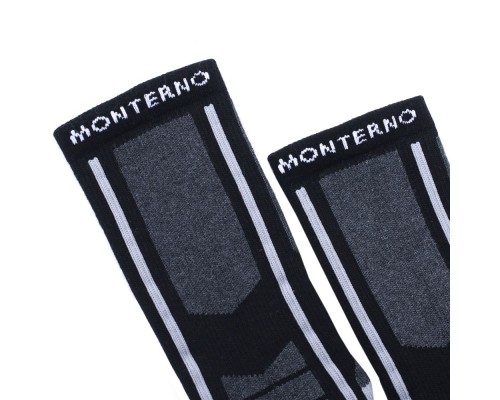 Набор из 2 пар мужских термоносков Monterno Sport, черный и фиолетовый
