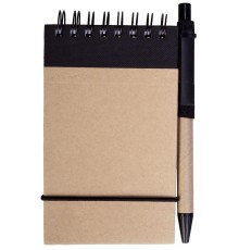 Блокнот на кольцах Eco Note с ручкой, черный