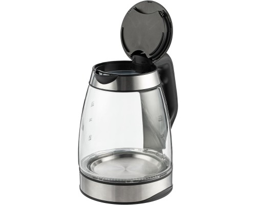 Электрический чайник Lumimore, стеклянный, серебристо-черный