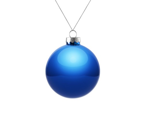Елочный шар Finery Gloss, 8 см, глянцевый синий