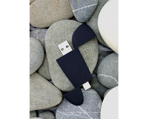 Флешка Pebble Type-C, USB 3.0, черная, 16 Гб