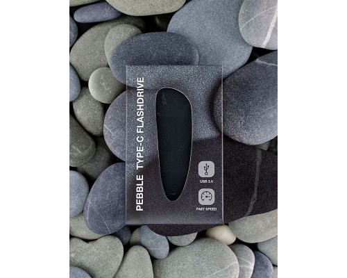 Флешка Pebble Type-C, USB 3.0, черная, 16 Гб