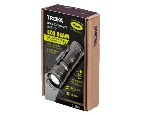 Аккумуляторный фонарь Eco Beam, черный