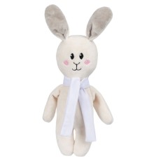 Мягкая игрушка Beastie Toys, заяц с белым шарфом