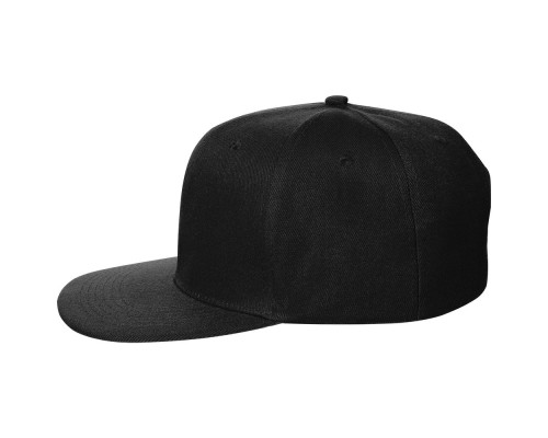 Бейсболка Snapback с прямым козырьком, черная