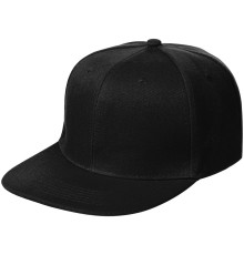 Бейсболка Snapback с прямым козырьком, черная