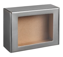 Коробка с окном Visible, серебристая