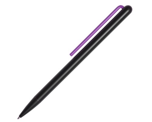 Шариковая ручка GrafeeX в чехле, черная с фиолетовым