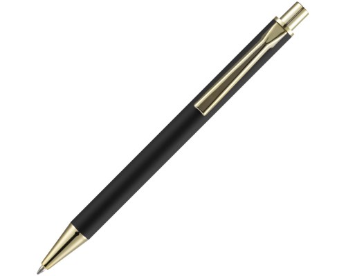 Ручка шариковая Lobby Soft Touch Gold, черная