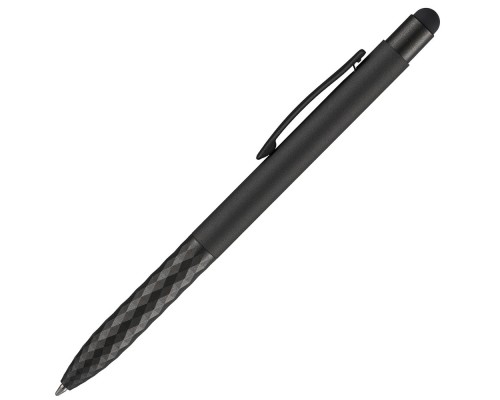 Ручка шариковая со стилусом Digit Soft Touch, черная