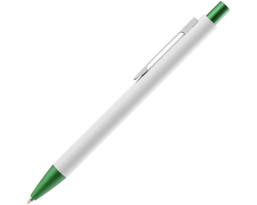 Ручка шариковая Chromatic White, белая с зеленым