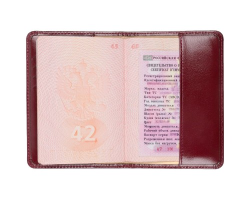Обложка для паспорта Signature, бордовая