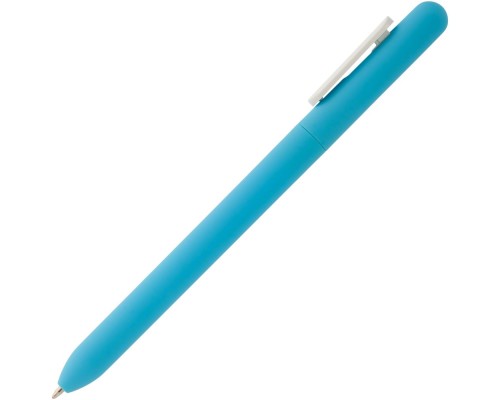 Ручка шариковая Swiper Soft Touch, голубая с белым