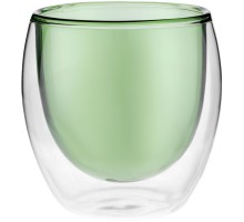 Стакан с двойными стенками Glass Bubble, зеленый