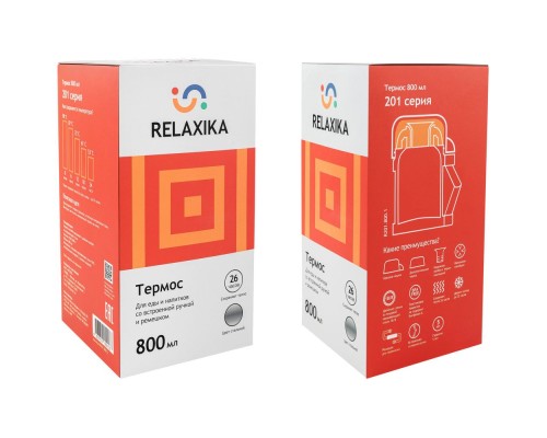 Термос для еды и напитков Relaxika 800, стальной