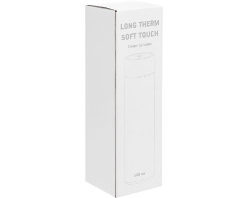 Смарт-бутылка с заменяемой батарейкой Long Therm Soft Touch, черная