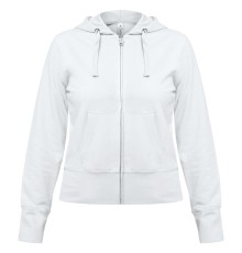 Толстовка женская Hooded Full Zip белая