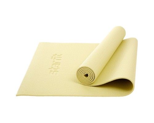 Коврик для йоги и фитнеса Core, пастельный желтый