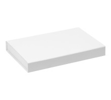 Коробка Silk с ложементом под ежедневник 13x21 см, флешку и ручку, белая