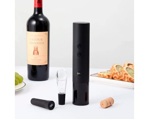 Винный набор HuoHou Electric Wine Bottle Opener 4 in 1, черный