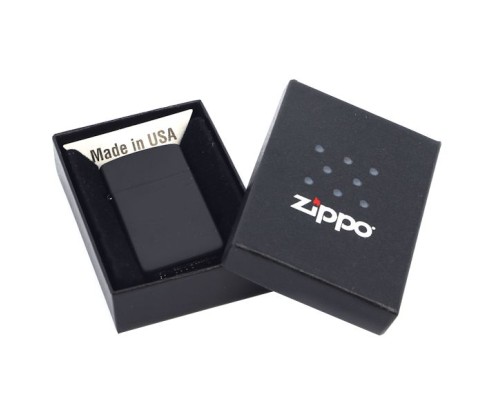 Зажигалка Zippo Slim Matt, матовая черная