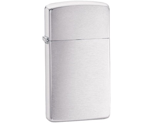 Зажигалка Zippo Slim Brushed, матовая серебристая