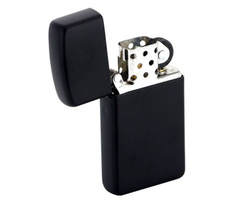 Зажигалка Zippo Slim Matt, матовая черная