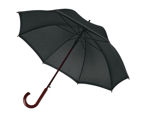 Зонт-трость светоотражающий Reflect, черный