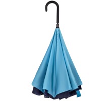Зонт наоборот Style, трость, сине-голубой