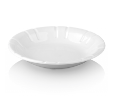 Тарелка рифленая 17 см, поликарбонат белый