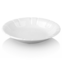 Тарелка рифленая 17 см, поликарбонат белый