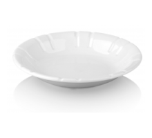 Тарелка рифленая 18,5 см, поликарбонат белый
