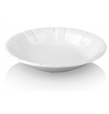 Тарелка рифленая 18,5 см, поликарбонат белый