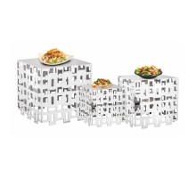 Подставка фуршетная стойка 15,5*15,5 см h15,5 см квадрат перфорация нерж. P.L. Hotelware