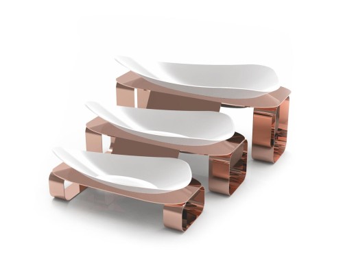 Подставка фуршетная стойка 27,7*13*11 см Copper металл + салатник меламин P.L.--Hotelware