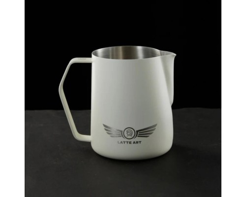 Питчер молочник 600 мл LATTE ART белый матовый нерж. ZeroHero
