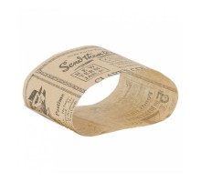 Обёрточная полоска для сэндвича/ролла "Газета" 7*26 см, 5000 шт/уп, жиростойкая бумага,