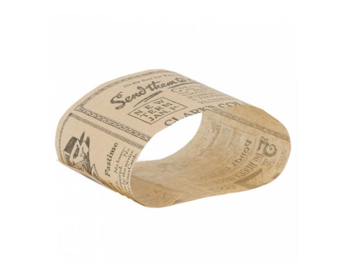 Обёрточная полоска для сэндвича/ролла "Газета" 7*26 см, 5000 шт/уп, жиростойкая бумага,