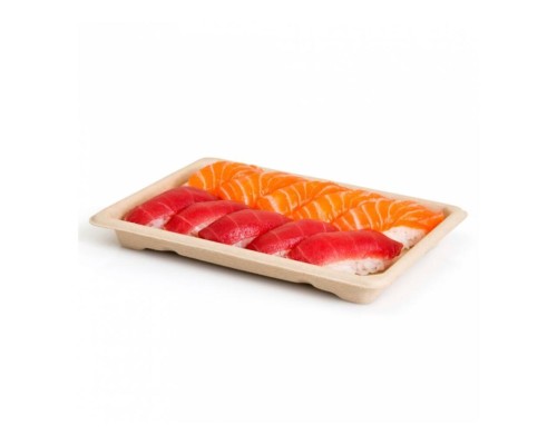 Коробка для суши Bionic 18,5*13*1,5 см, натуральный цвет, 50 шт, сахарный тростник, Garc