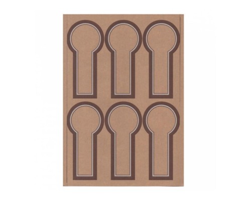 Этикетка бумажная самоклеящаяся крафт, 6*12,5 см, 100 листов, 6 наклеек/лист Garcia De Pou