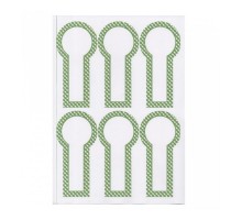 Этикетка бумажная самоклеящаяся белая, 6*12,5 см, 100 листов, 6 наклеек/лист Garcia De Pou