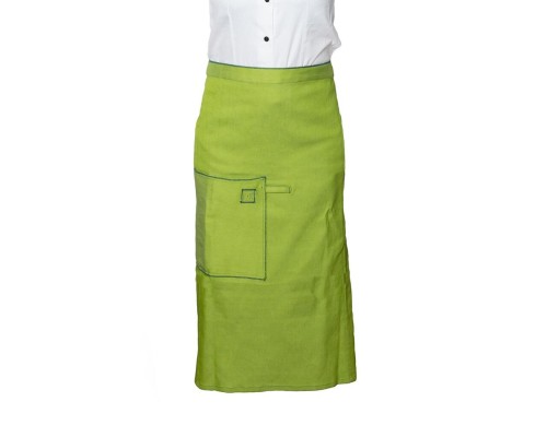 Фартук с карманом с оторочкой, фисташковый