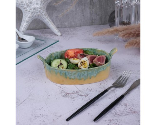 Блюдо для подачи 19,5*11,2 см h4,4 см 450 мл с ручками Green Frutti di Mare P.L. [1]