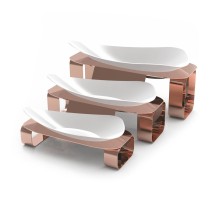 Подставка фуршетная стойка 34,9*17,2*19,3 см Copper металл + салатник меламин P.L.--Hotelware