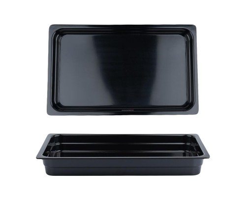 Гастроемкость 1/1 h65 мм пластик меламин 528*320*65 мм 9 л Black P.L. Proff Cuisine