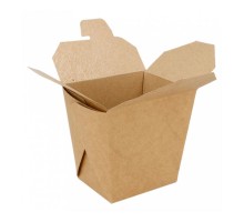 Коробка для лапши 480 мл, натуральный цвет, 5,7*7,7 см, СВЧ, 50 шт/уп, картон, Garcia de