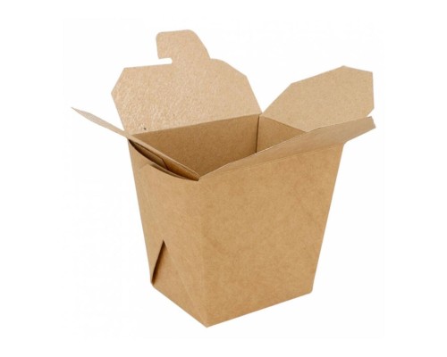 Коробка для лапши 480 мл, натуральный цвет, 5,7*7,7 см, СВЧ, 50 шт/уп, картон, Garcia de