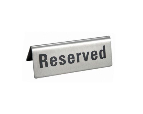 Табличка "Reserved" 12*5 см, нержавейка, P.L. Proff Cuisine