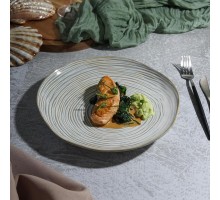 Тарелка 25 см h3 см Gray Whirlpool Frutti di Mare P.L. [4]